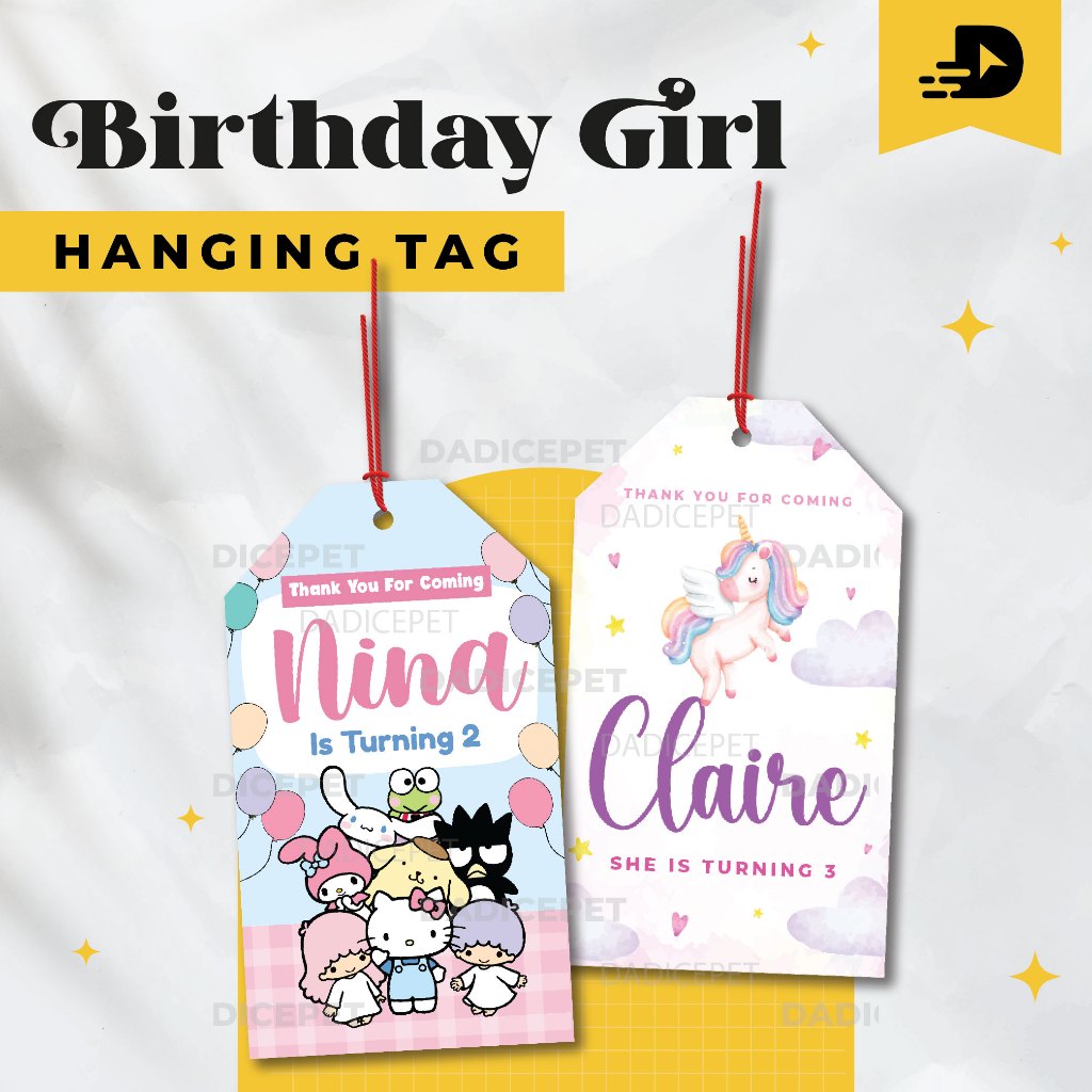 

Hangtag Ulang Tahun Anak Perempuan / Hangtag Birthday Girl