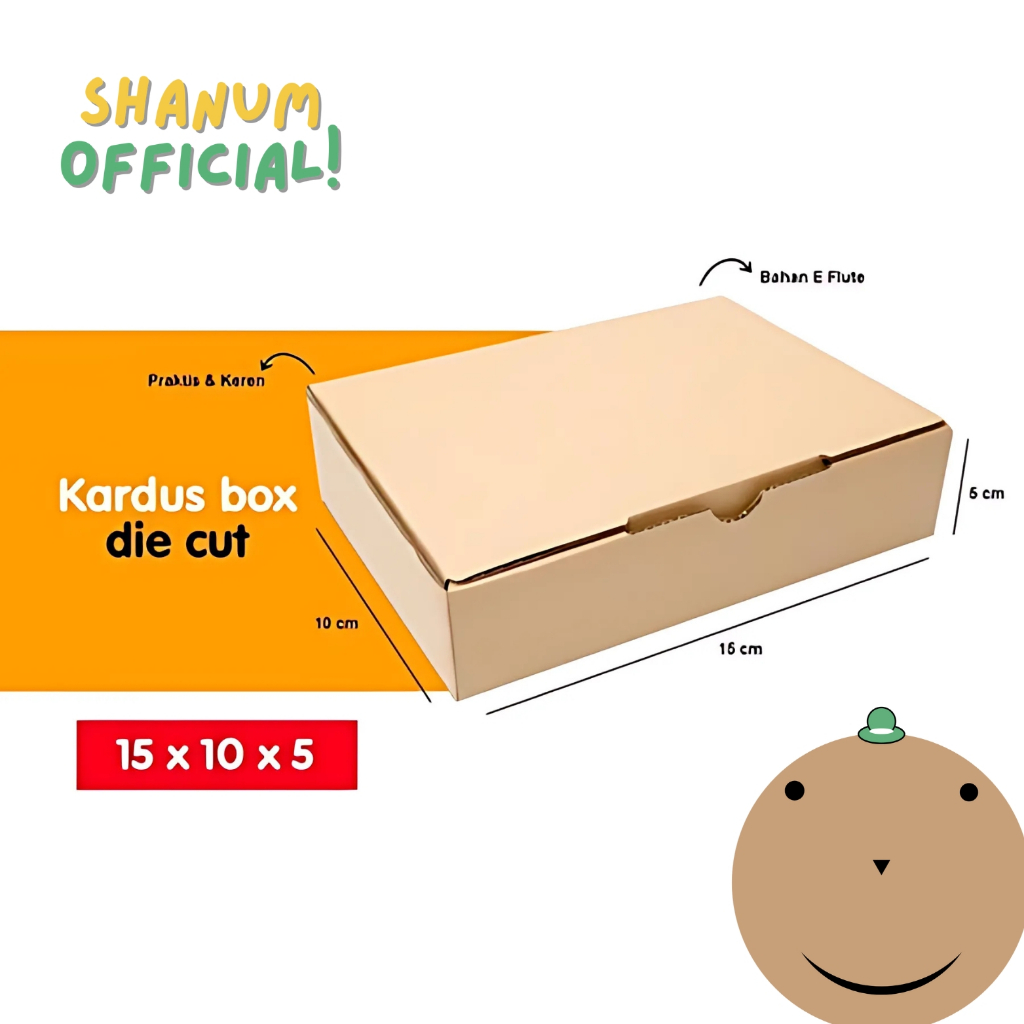 

Kardus - Die Cut 15x10x5 Karton Corrugated Box Kotak Packing Souvenir