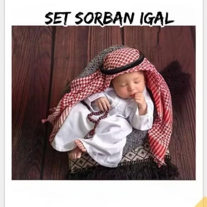 Baju Muslim Set Setelan Jubah Gamis Koko Sorban Peci Igal Sarkoci Anak Bayi Aqiqah Akikah Lebaran Ar