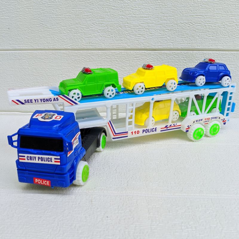 Mainan Anak Mobil Truk Kontainer Polisi Isi 5 Mobil Kecil Mainan Mobil Mobilan Anak Laki Laki