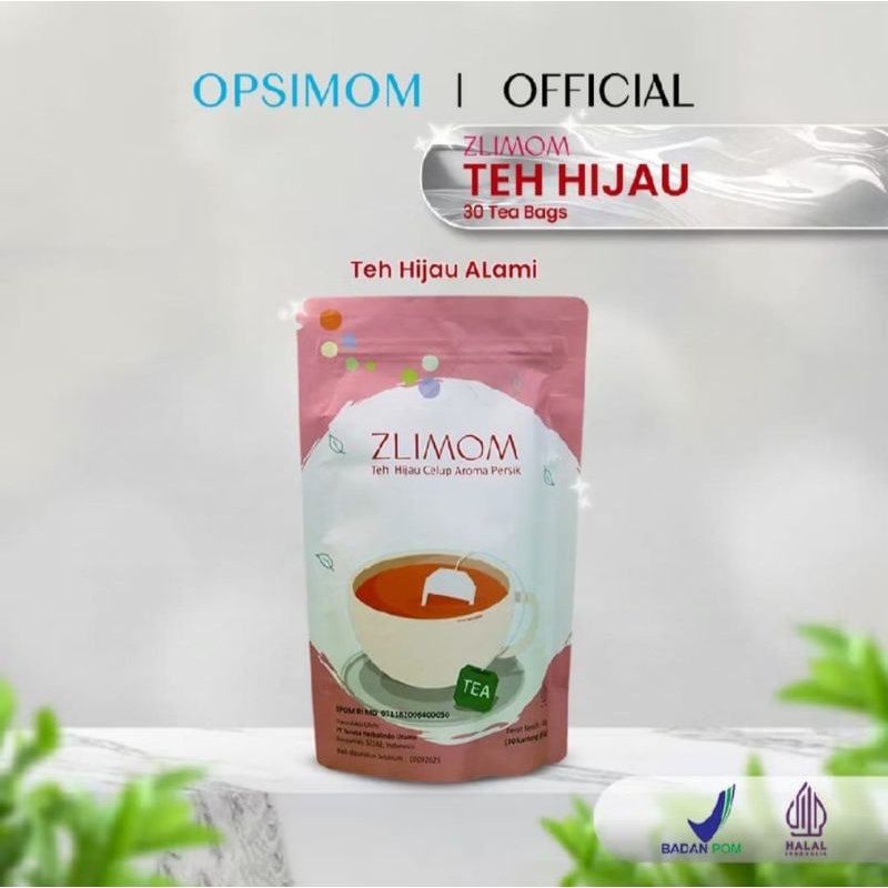 

zlimom teh hijau celup aroma persik 30 kantong teh