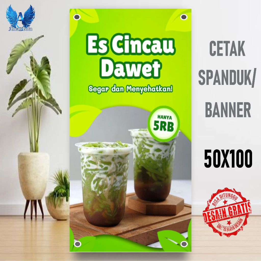 Cetak Banner Cetak Spanduk Es Cincau Dawet Costom Desain