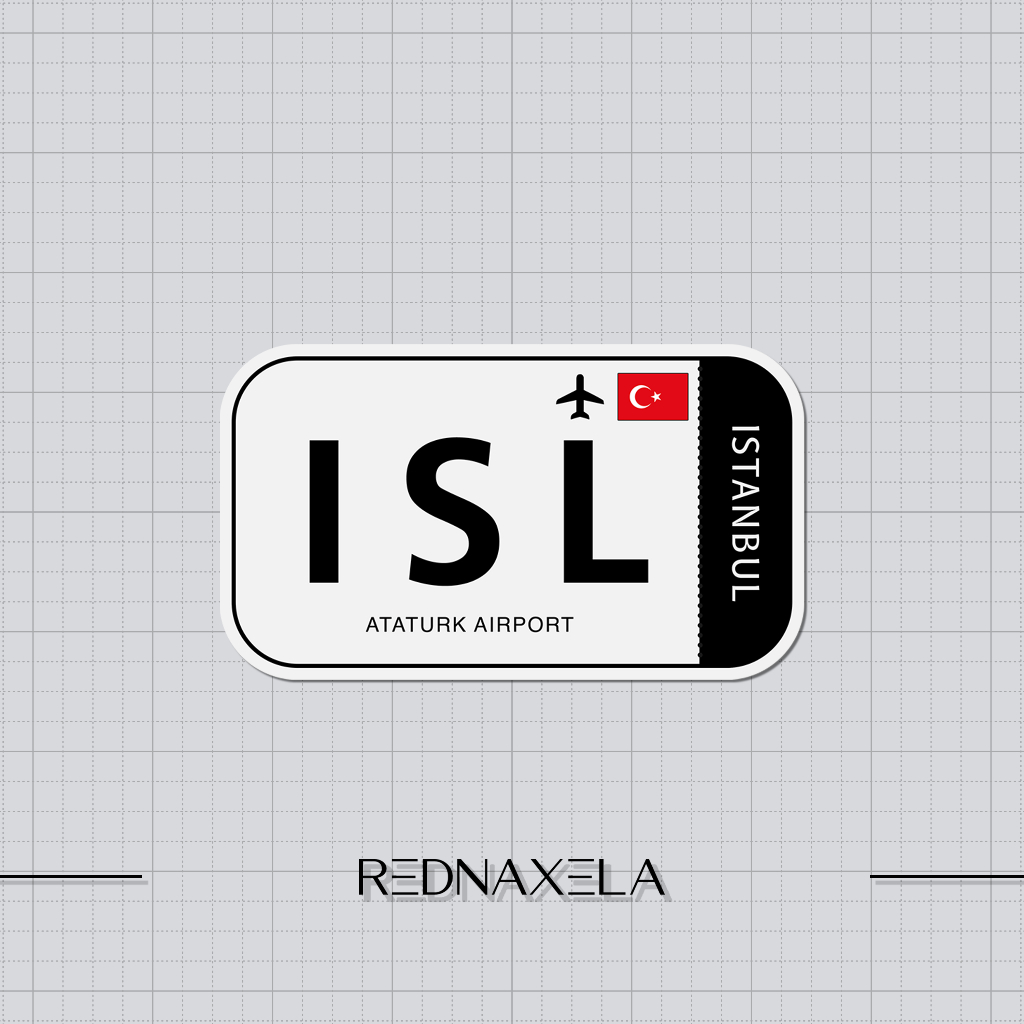 

Stiker Vinyl Ataturk Airport Airport Code ISL Sign Sticker