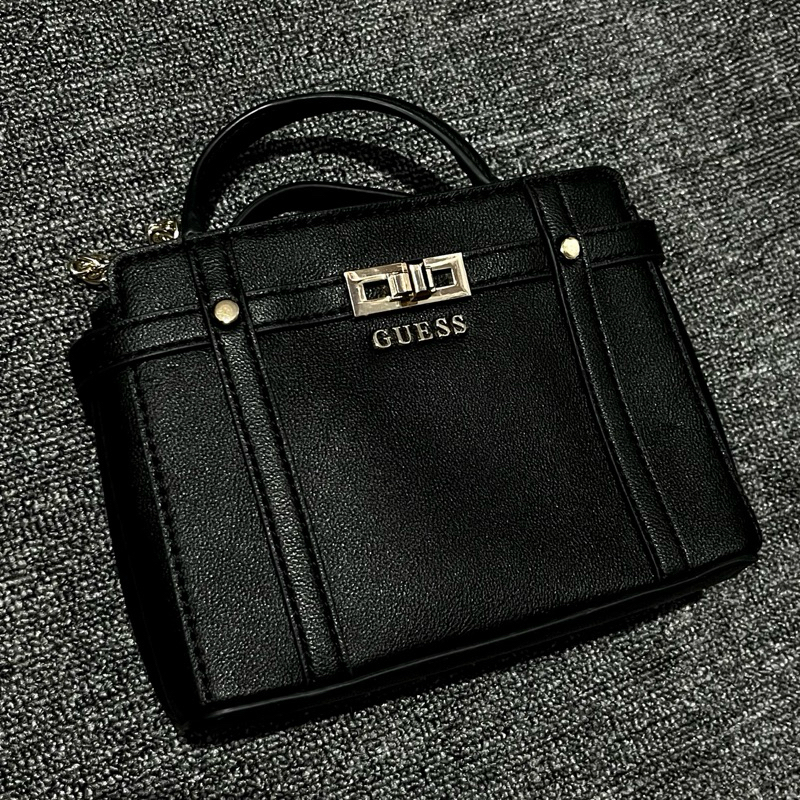 Preloved Tas Guess Emilee Mini Satchel - Black