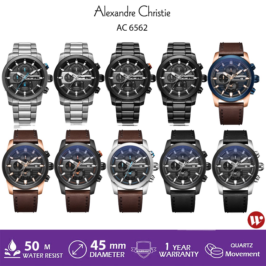 ALEXANDRE CHRISTIE AC 6562 JAM TANGAN  PRIA ORIGINAL GARANSI RESMI