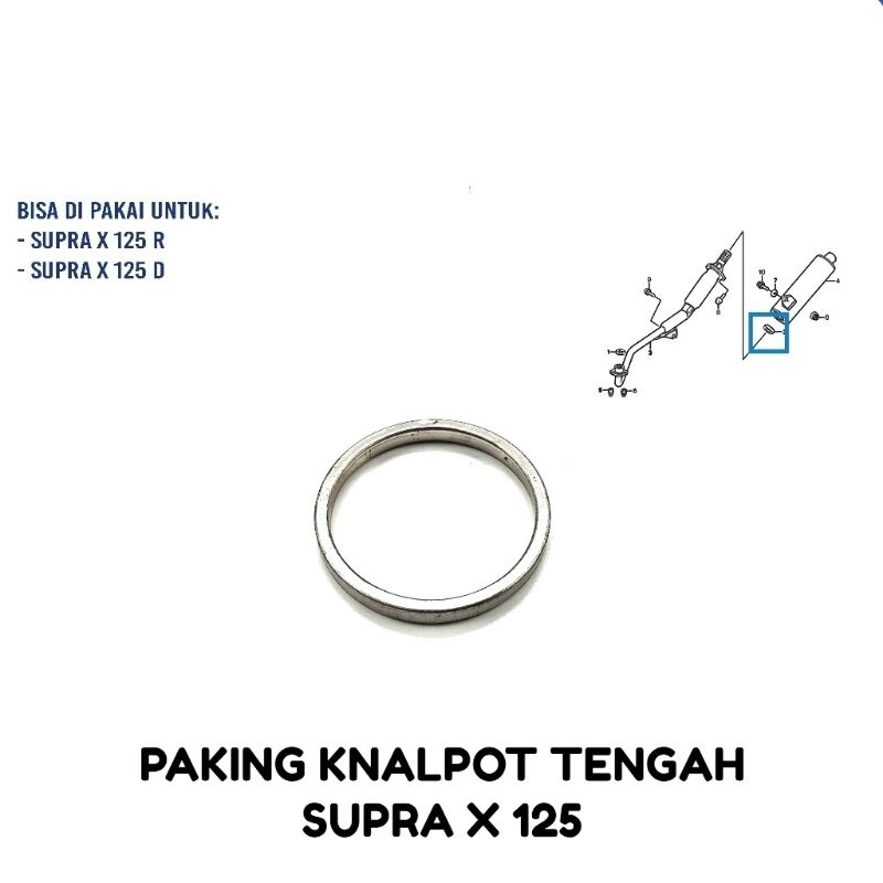 Paking Knalpot Tengah Supra X 125 - Packing Peking Gasket Asbes Silincer Sambungan Kenalpot Center H