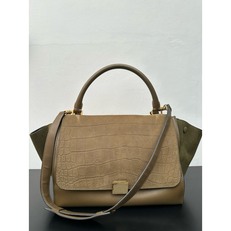 Celine Trapeze Bag calfskin with suede