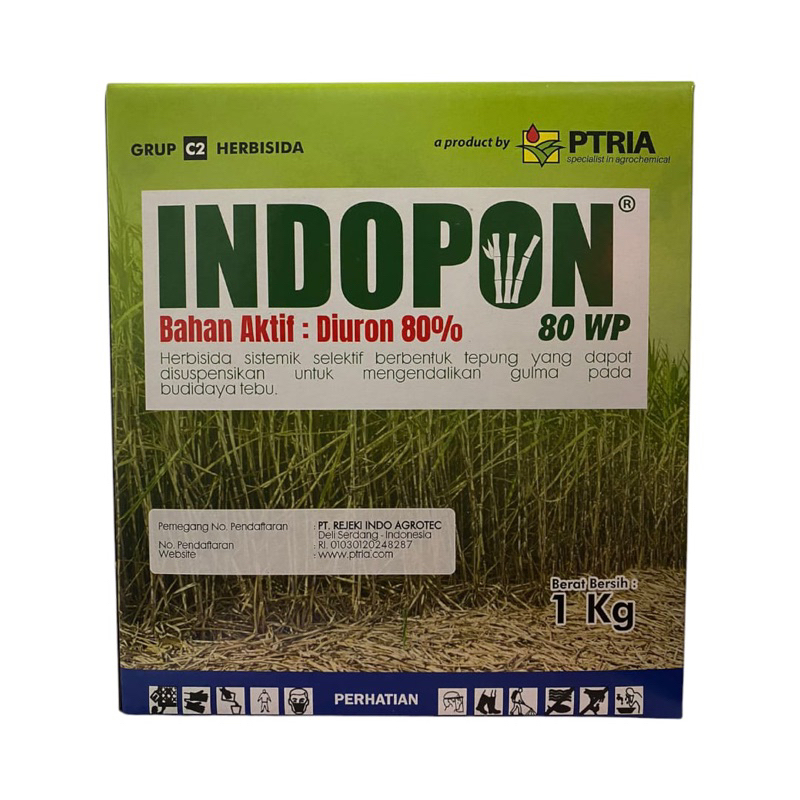 Herbisida Sistemik INDOPON Bahan Aktif Diuron 80WP Kemasan 1Kg