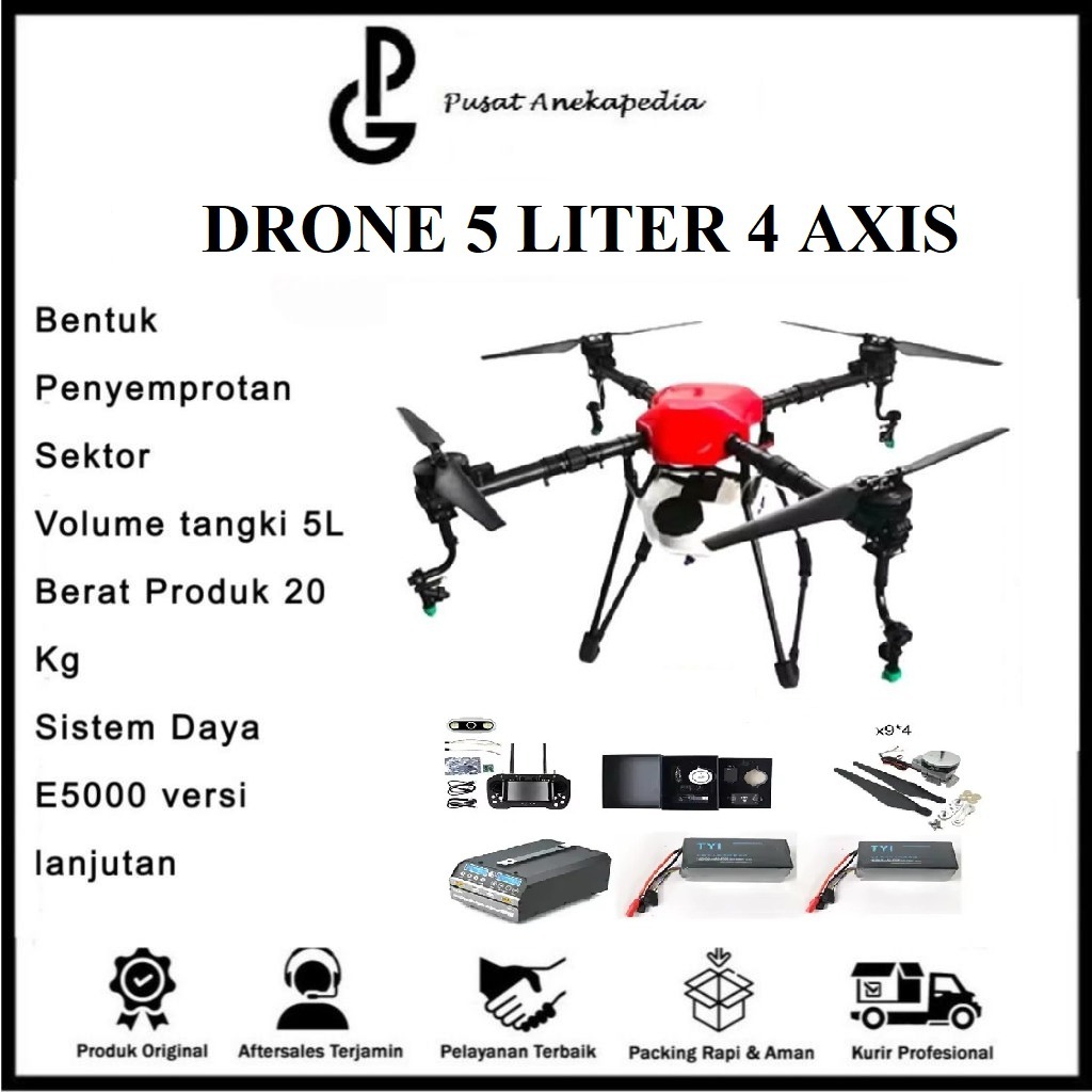 TYI agriculture Drone 5 Liter 4 Axis - Drone Pertanian perkebunan - Drone Sprayer