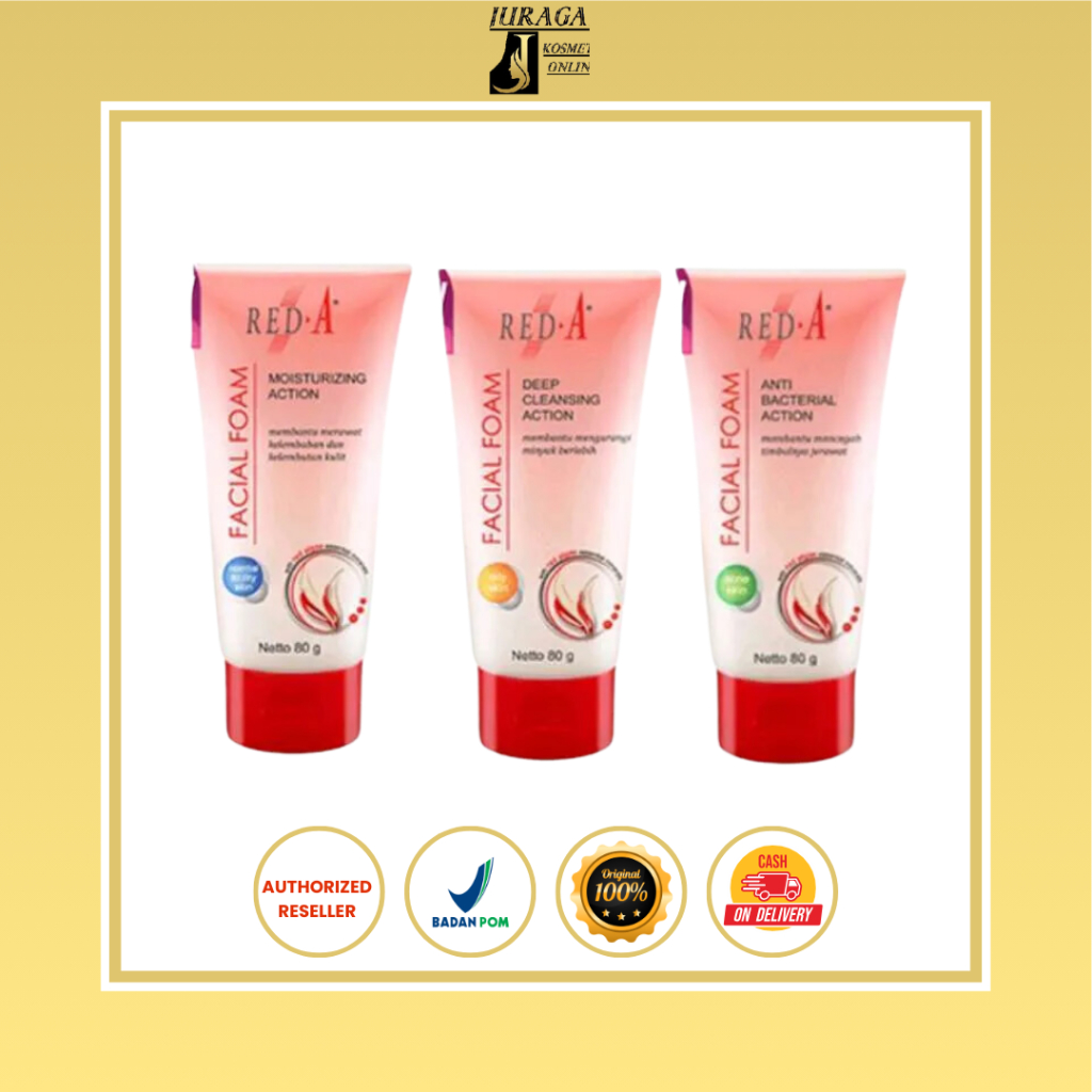 RED A Facial Foam / Sabun Cuci Muka 80gr By Viva Cosmetics