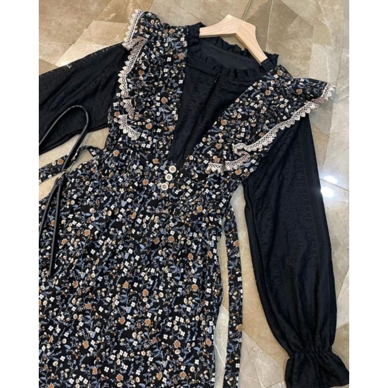 Dalea Lace II Maxy Dress Ceruty Mix Brukat Best Seller