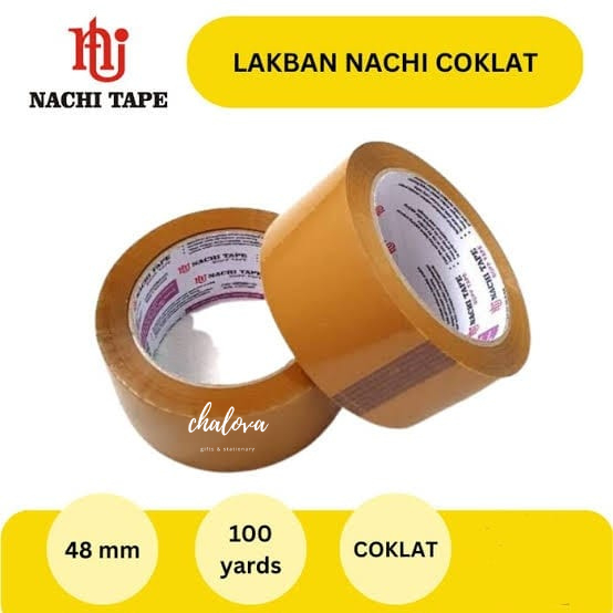 

[SLOP] LAKBAN COKLAT NACHI OPP/ SELOTIP TRANSPARAN 48 MM X 100 YARD ISI 6 PCS