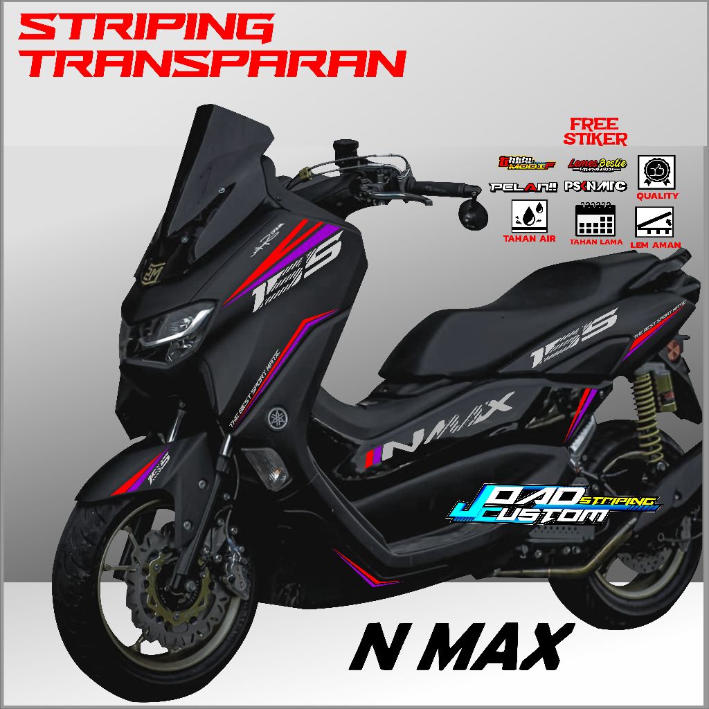 STRIPING NMAX NEW STIKER NMAX TRANSPARAN VARIAN WARNA