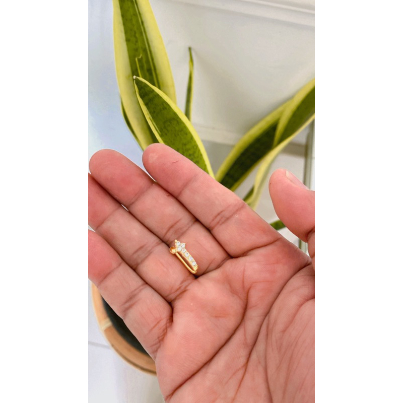 Pin Hidung Jepit (G) Anting Hidung Jepit Tanpa Tindik