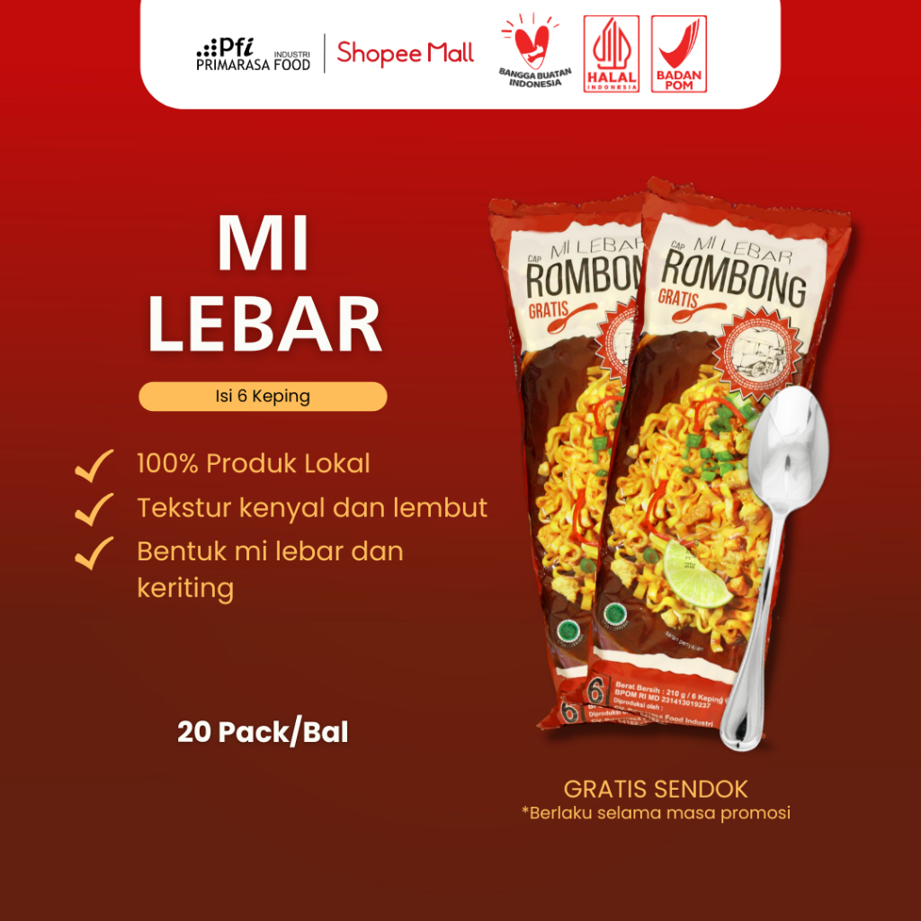 

Gratis Sendok Mie Rombong Isi 6 Keping