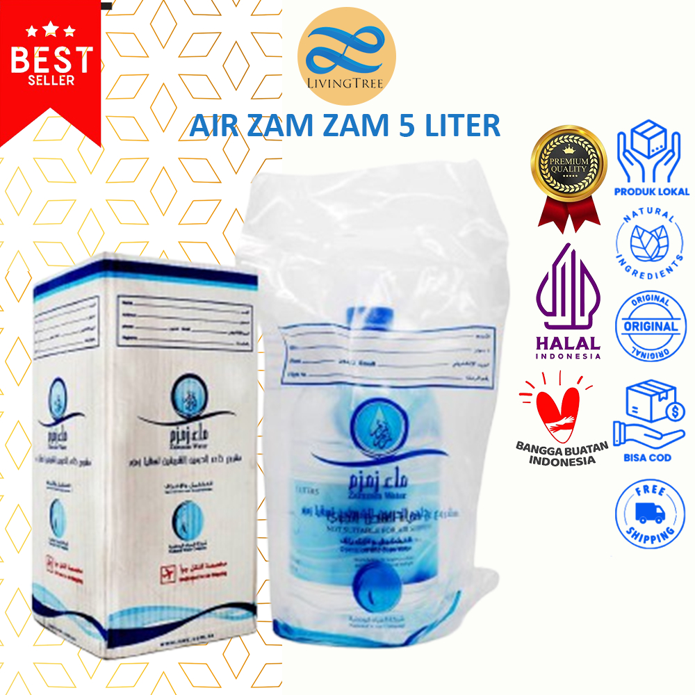 

Air Zam zam 1000% 5 Liter Asli oleh oleh haji dan umroh murah