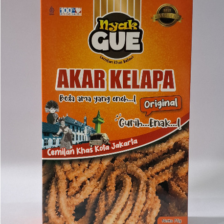 

RB Akar Kelapa Nyak Gue Oleh Oleh Jakarta Khas Betawi Kemasan 75 G
