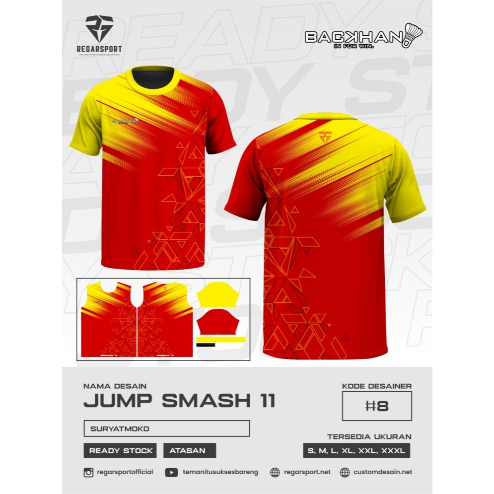 REGARSPORT - 188 Kaos atasan badminton lengan pendek