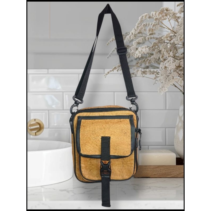 tas selempang pria unik tas selempang kulit kayu waru