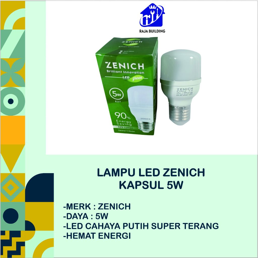 LAMPU LED ZENICH KAPSUL/LAMPU/BOHLAM