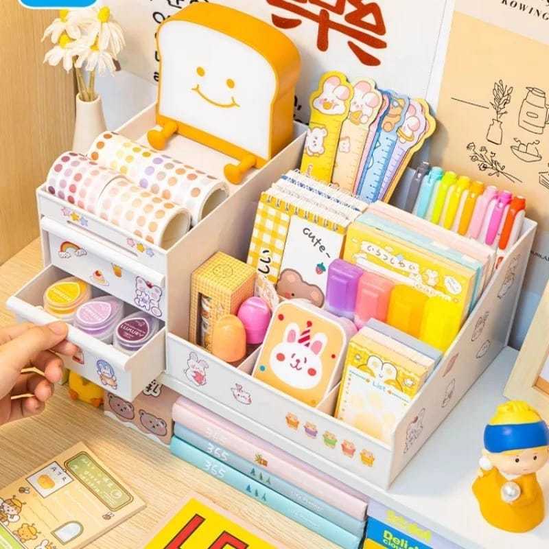 (Rdm) Rak Kosmetik 2 Laci Gratis Stiker Lucu - Rak Domi / Rak Makeup / Rak Skincare 2 Laci