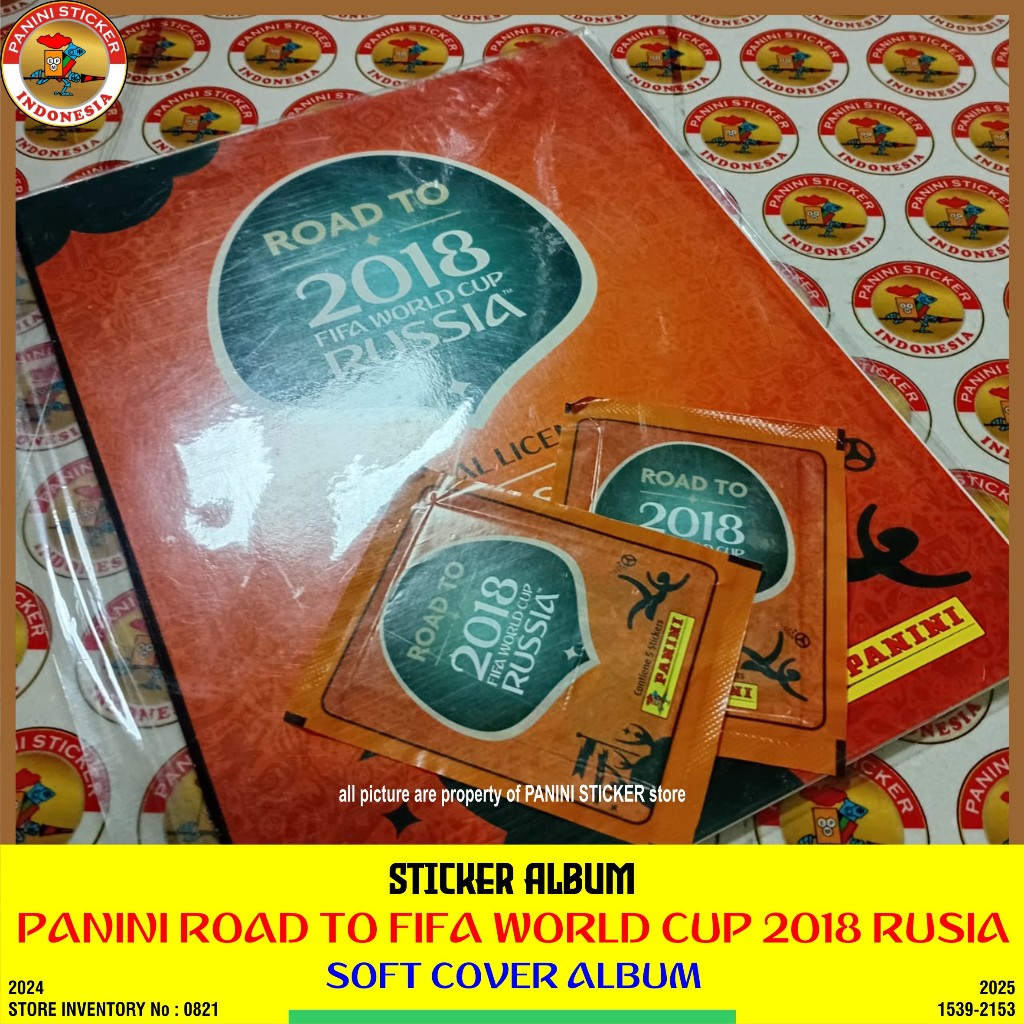 PANINI STICKER ALBUM ROAD TO FIFA WORLD CUP 2018 RUSSIA (RARE) : SOFT COVER EMPTY  ALBUM (+ 2 PACK S
