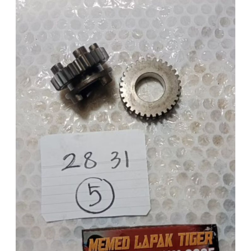 Rasio tiger revo gigi 5 ukuran 28/31 original copotan
