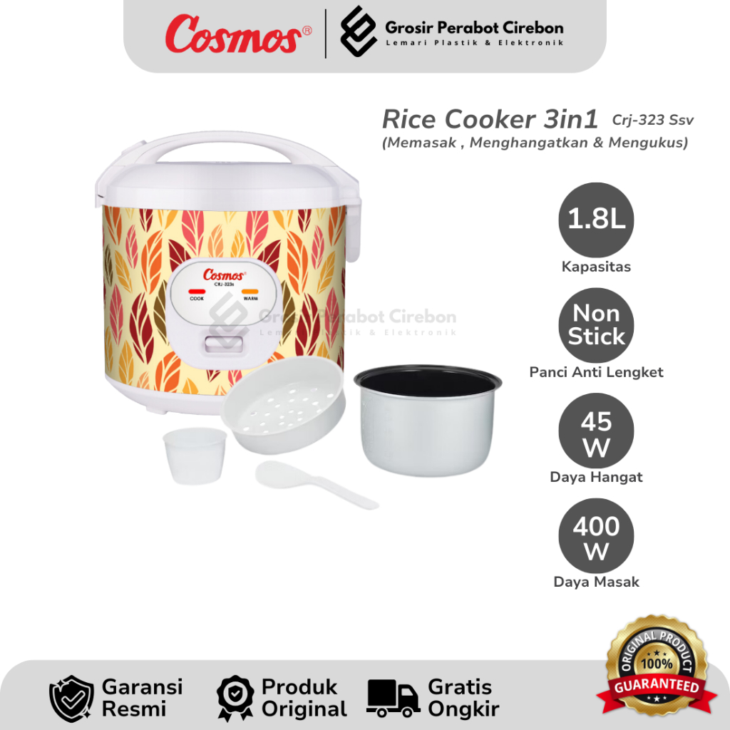 COSMOS RICE COOKER CRJ-323SSO / CRJ 323SSO RICE COOKER 1,8 LITER