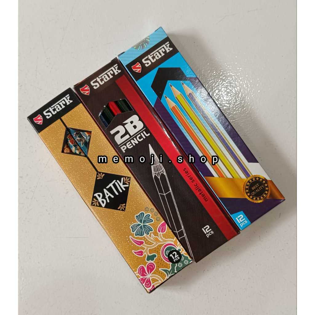 

Pensil 2B STARK Metalik Batik Strip (12pc)