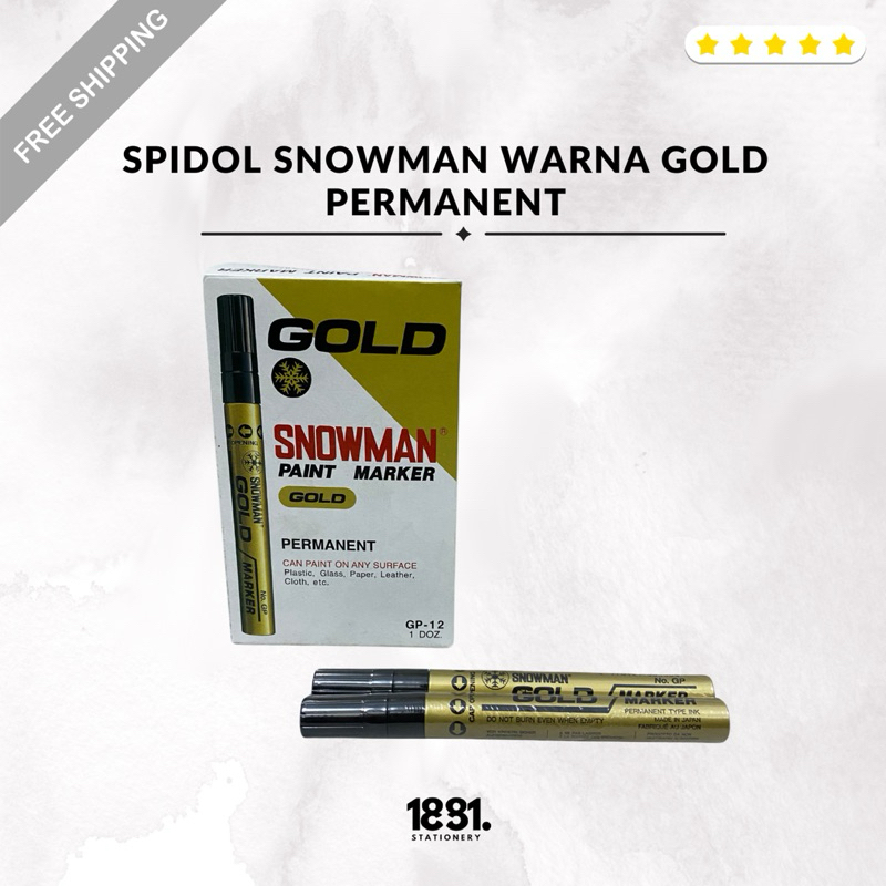 

Snowman Spidol Permanent Tinta Gold (pack/pcs)