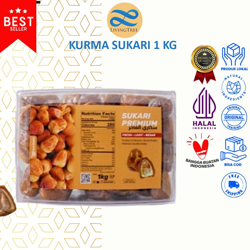 

1 Kg Kurma Sukari | kurma Sukkari | Kurma raja murah