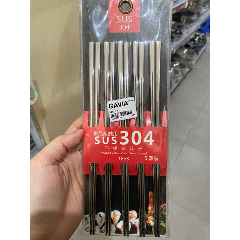 Sumpit Stainless Steel / Sumpit Set Stenlis / Sumpit Stanles / Sumpit Set 23.5cm KL-15