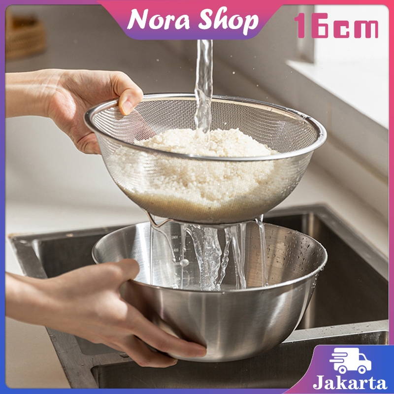 Baskom Bolong Stainless 1 Set Baskom Saringan Sayuran Baskom Tirisan Baskom Cuci Sayuran Dan Buah