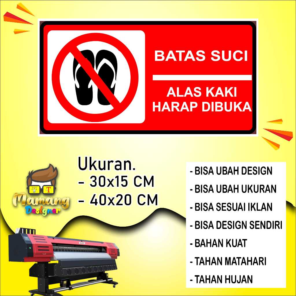 

Cetak Sticker Tempelan Alas Kaki Harap Dibuka Bahan Cerah Merah