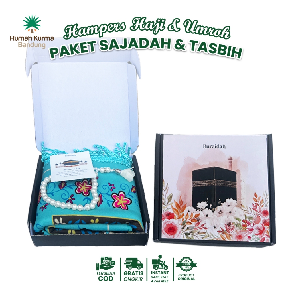 

Hampers Sajadah Tasbih Premium Paket Souvenir Oleh Oleh Haji Umroh Ekslusif