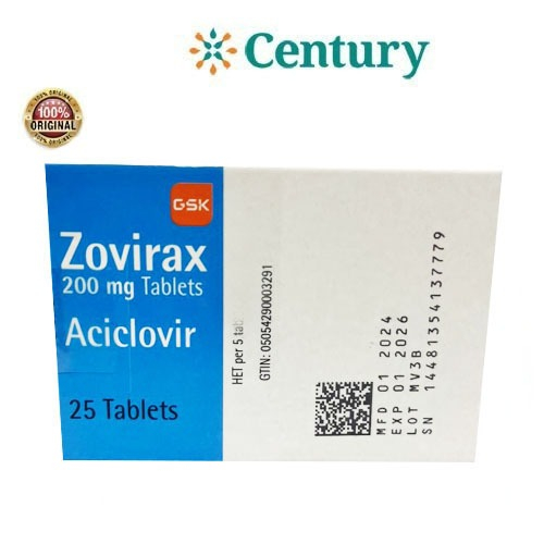 ZOVIRAX 200 MG 1 BLISTER @ 5 TABLET