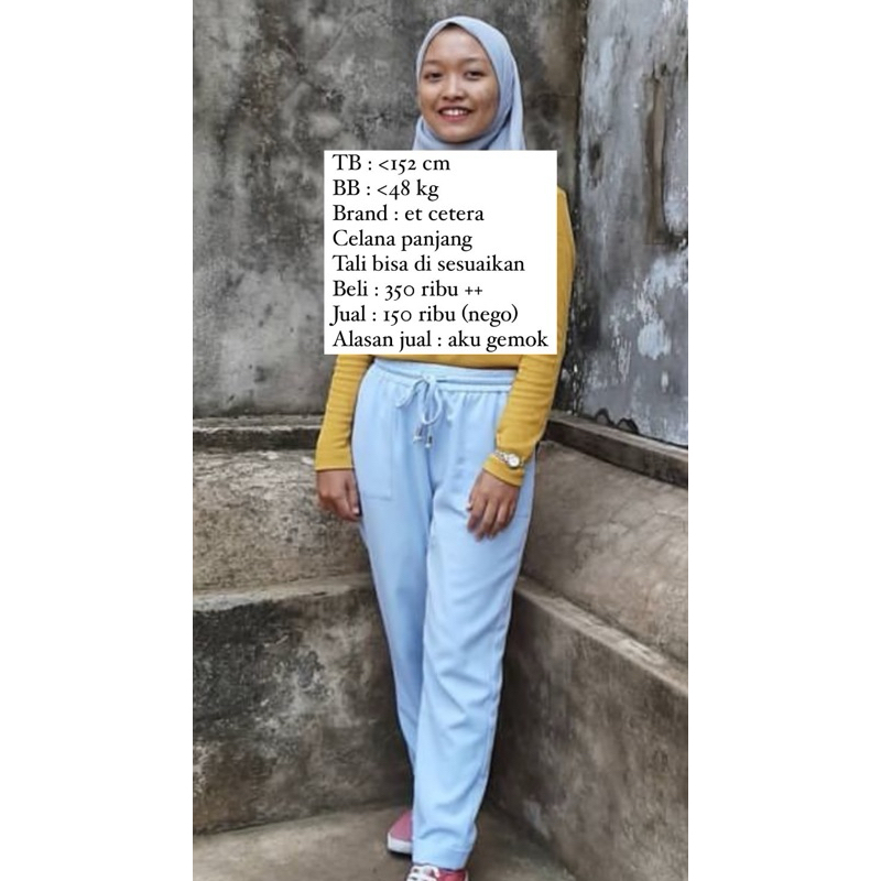 Celana Panjang Biru Et Cetera-Preloved