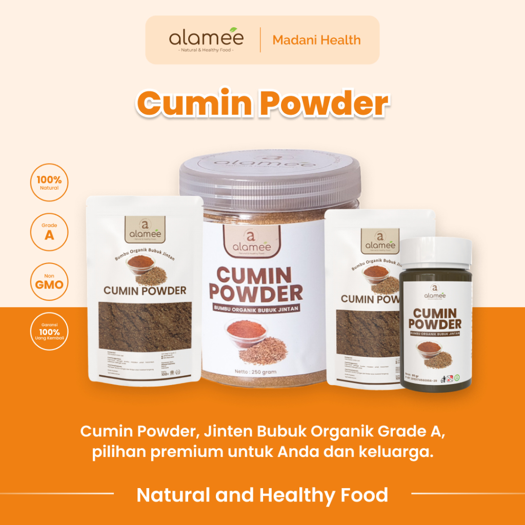 

ALAMEE Bumbu Dapur Jintan Bubuk Cumin Powder Bumbu Dapur Instan Jinten Ground Caraway Rempah Masak