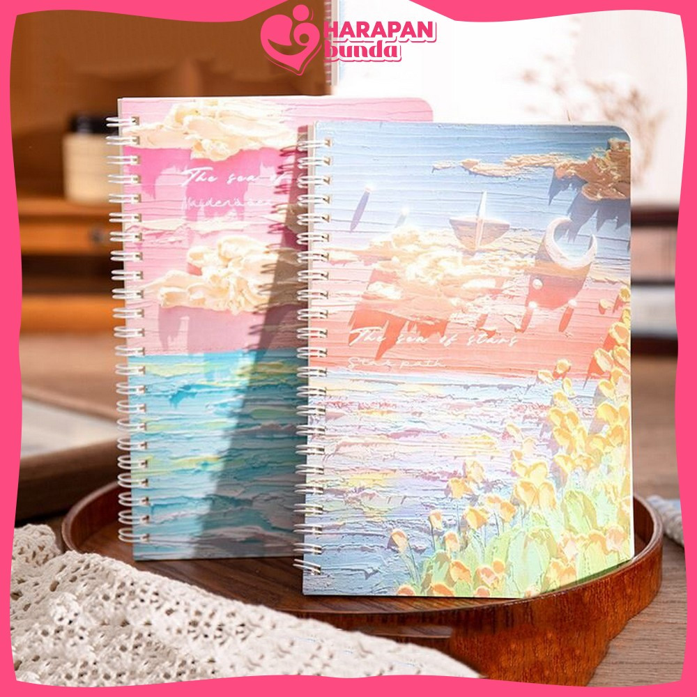 

Spiral Buku Agenda / Buku Tulis Catatan Notebook Ring A5 / Notebook Journal / Buku Tulis A5 Spiral Notebook Aesthetic Harapan Bunda A32