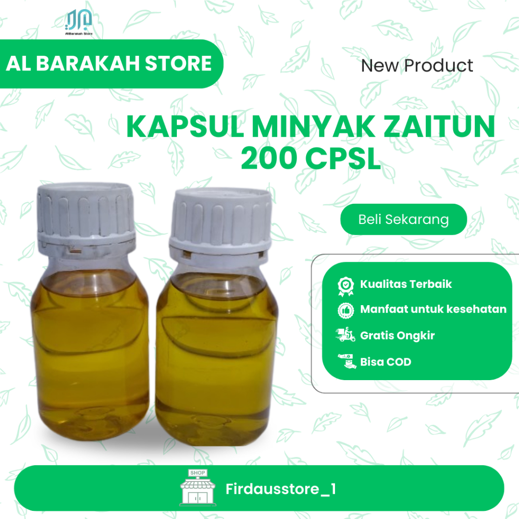 Kapsul Minyak Zaitun 200 Kapsul Kapsul Virgin Olive Oil /kapsul minyak zaitun 200 cpsl