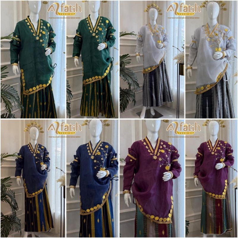 BAJU BODO SIMATAYYA LAKBU MODERN ORGANZA SULTAN SULAM BORDIR LAGOSI ADAT BUGIS MAKASSAR PESTA READY 