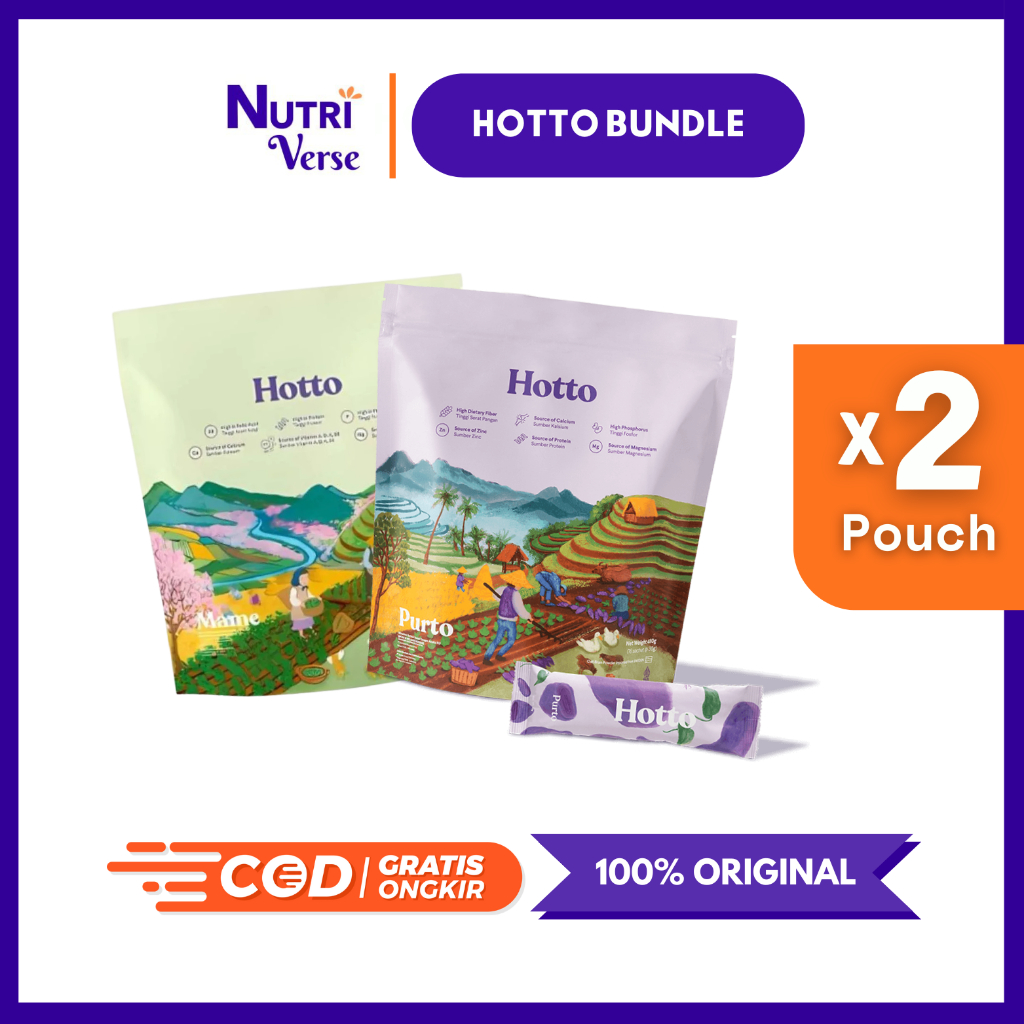

2 Pouch Hotto Bundle Purto + Mame | Bundling Hotto Mix