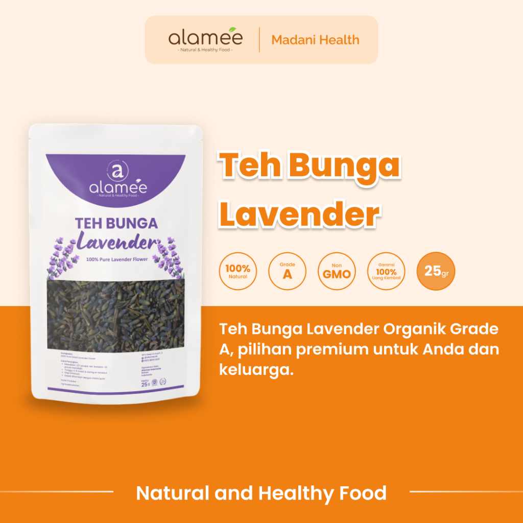 

ALAMEE Teh Bunga Lavender Insomnia Tea Organik Kering Dried Flower Herbal Alami Organic 25gr