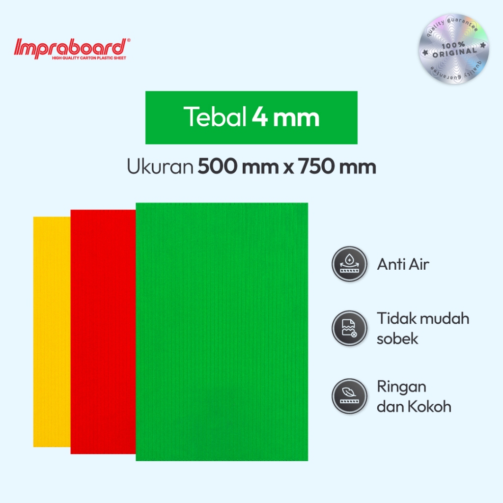 

Impraboard Tebal 4 mm ukuran 500 x 750 mm