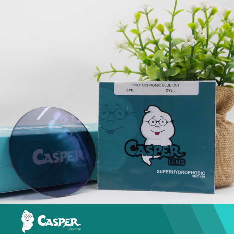 Casper Lens BlueChromic Original|Lensa Photocromic Blue cut|Lensa Kacamata Minus|Lensa Kacamata Plus