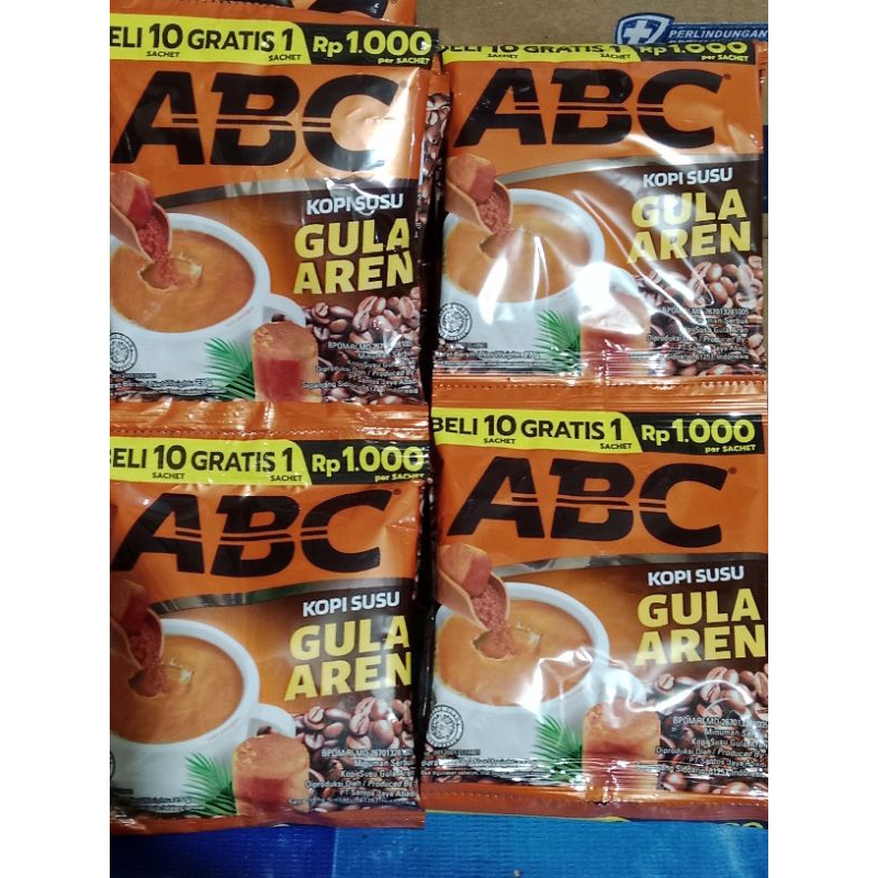 

kopi ABC gula aren 1 renceng 10 pcs