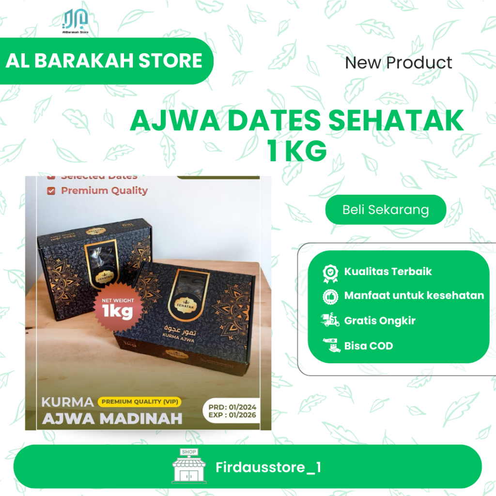 

Kurma Ajwa Sehatak 1 kg Kurma Nabi Kurma Sunnah Kurma Madinah