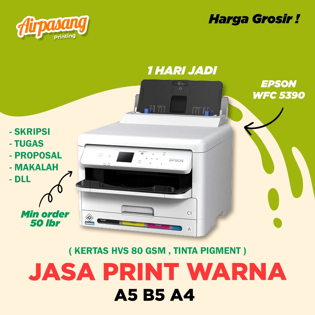 JASA PRINT WARNA A5 B5 A4
