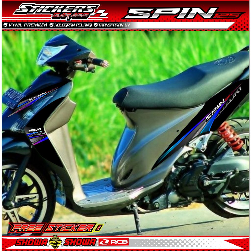 STRIPING VARIASI MOTOR SUZUKI SPIN WAVE / STICKER LIST VARIASI SUZUKI SPIN