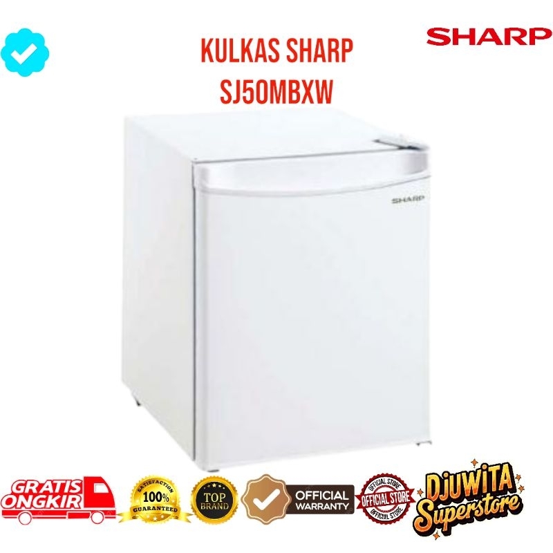 Kulkas Mini Portable Sharp SJ50MBXW - 45 Liter Putih